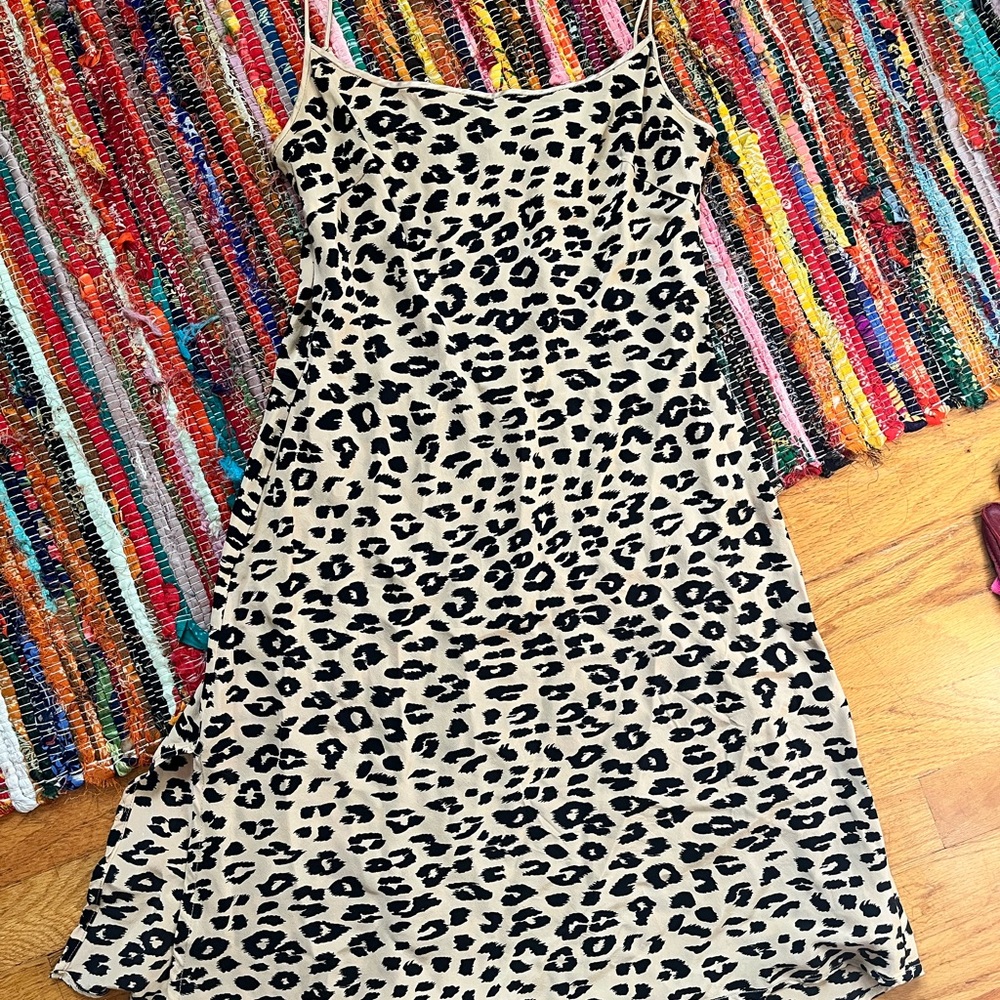 Leopard Print Slip Dress